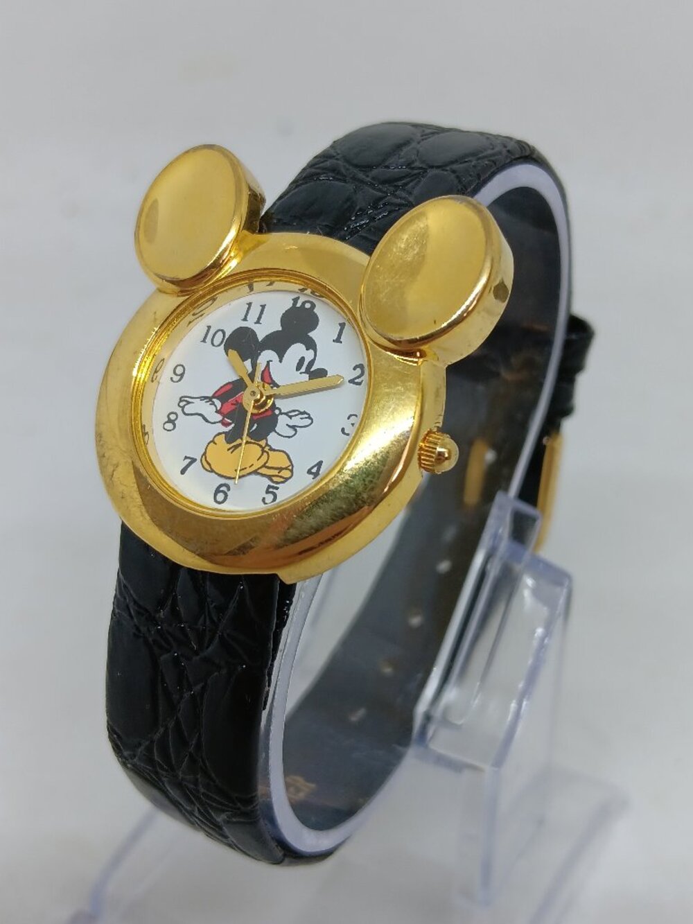 VINTAGE 1990s Disney Time Works Women's 28mm Mickey Mouse Ears Quartz Watch